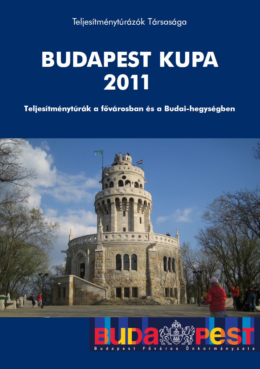 Budapest Kupa 2010 teljesítménytúra mozgalom igazolólap címlap