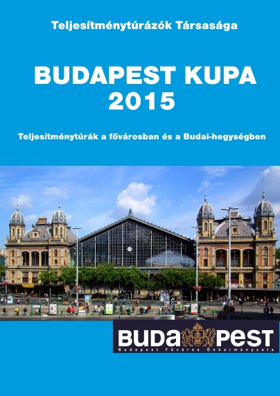Budapest Kupa 2015 teljesítménytúra mozgalom kupafüzet címlap