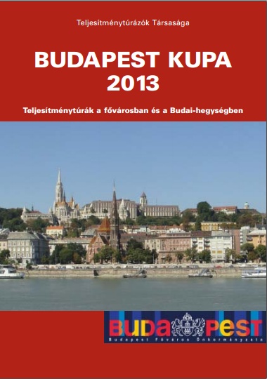 Budapest Kupa 2013 teljesítménytúra mozgalom kupafüzet címlap