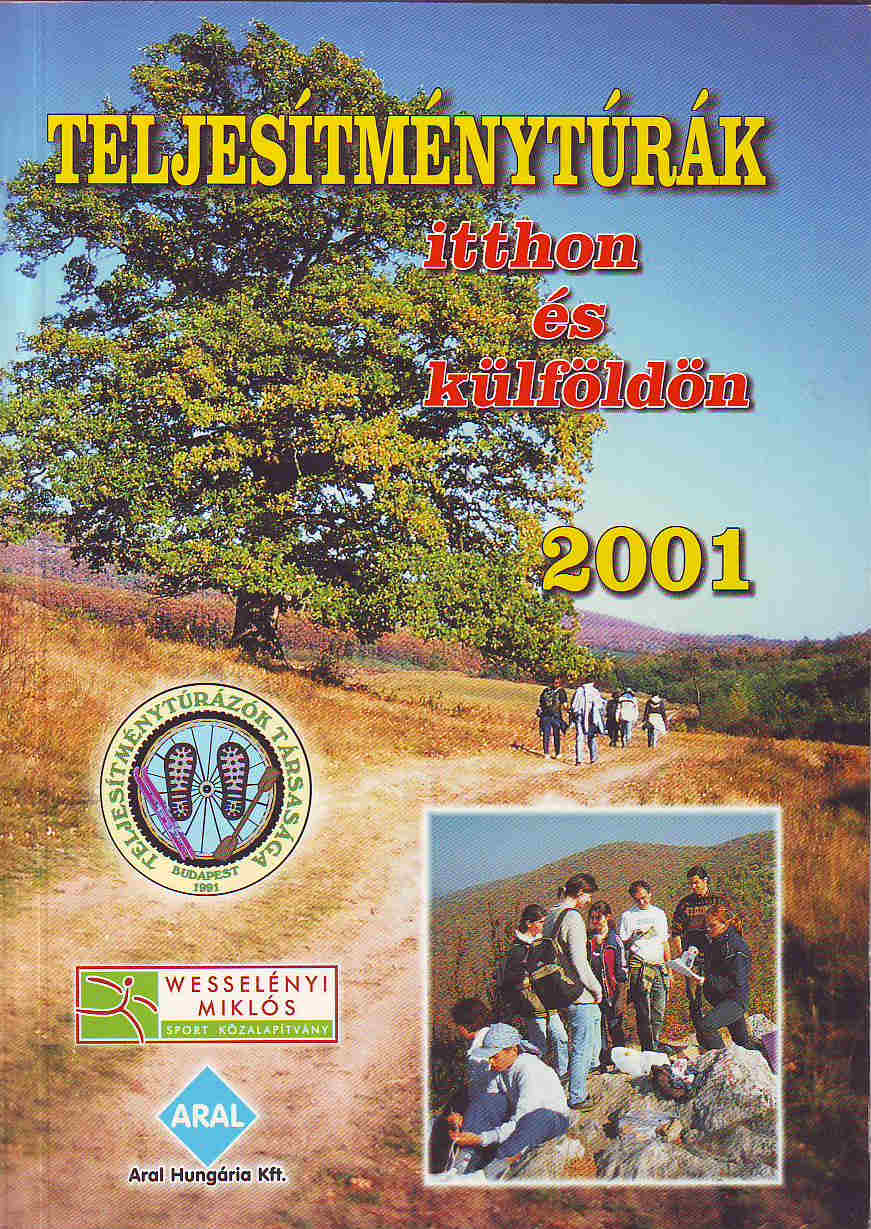 Teljesítménytúra Naptár címlap 2001