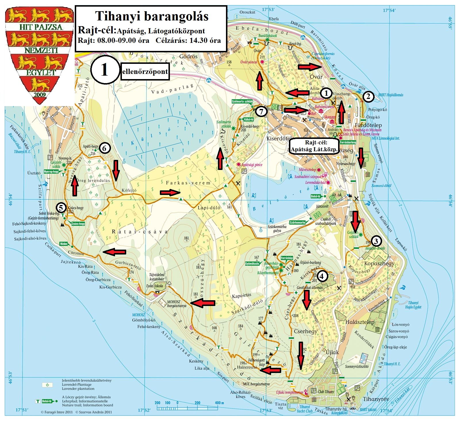 tihany térkép Barangolás a Tihanyi félszigeten 16 (Előnevezés! Időpont változott  tihany térkép