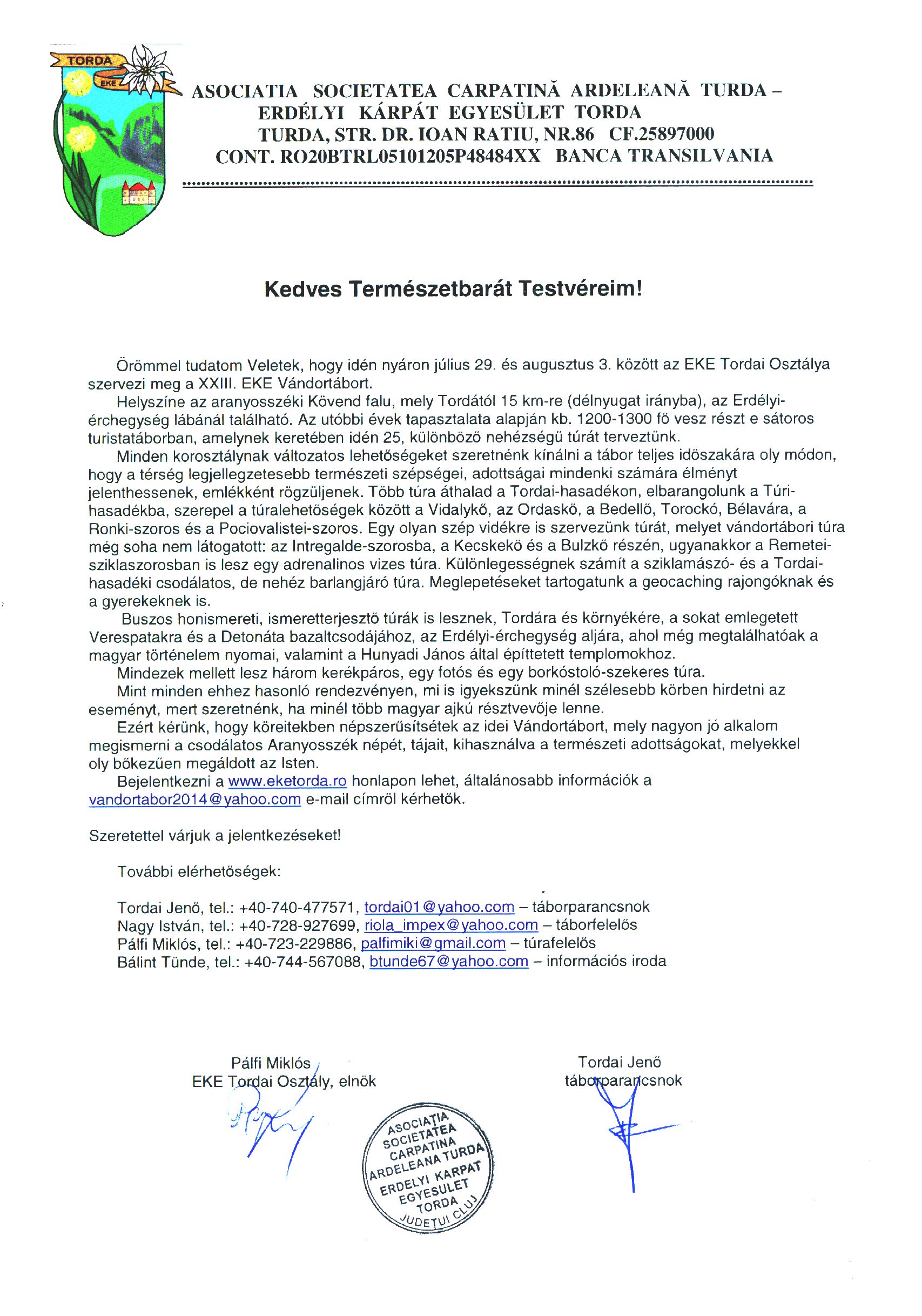 EKE vándortábor 2014.