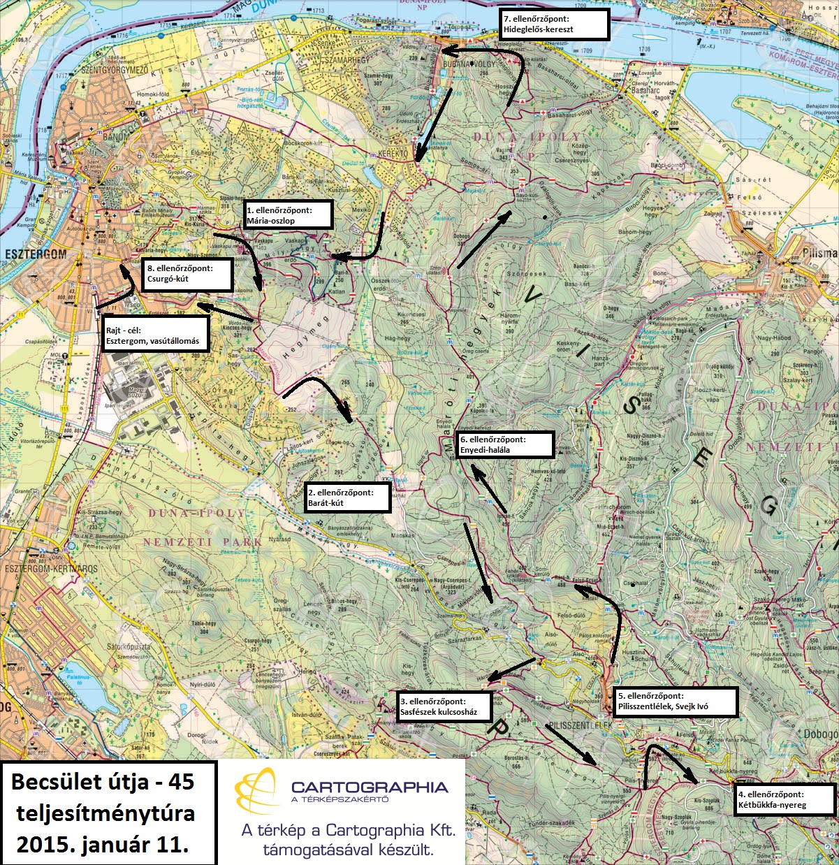 Becsület útja 45 térképvázlat