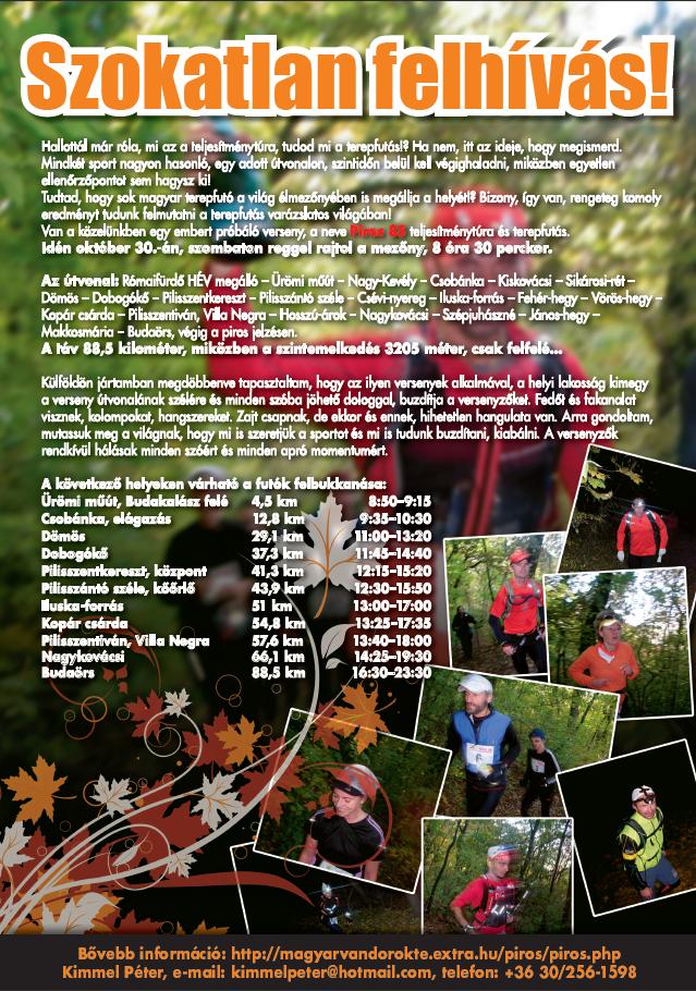 Piros 85 terepfutó szurkolói felhívás