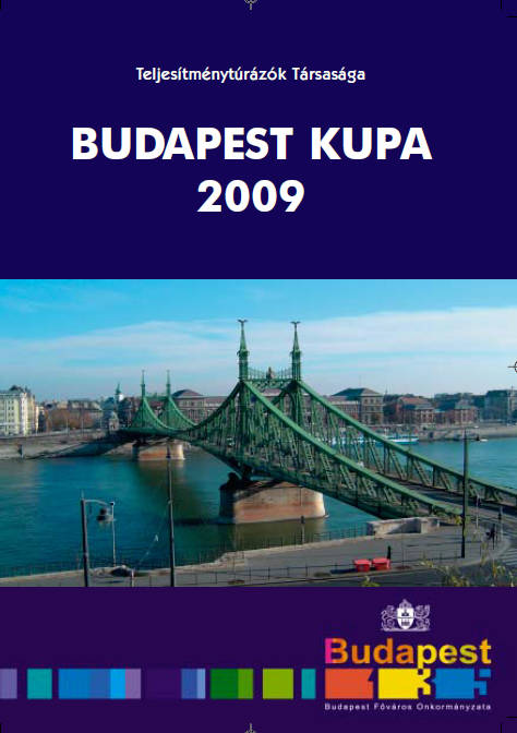 Budapest Kupa 2009 teljesítménytúra mozgalom igazolólap címlap